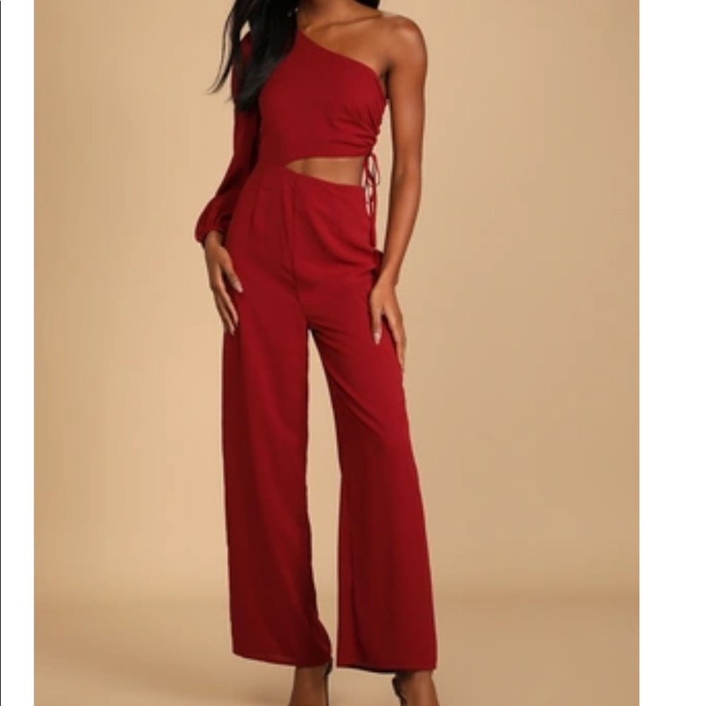 One Shoulder Cut Out Jumpsuit
